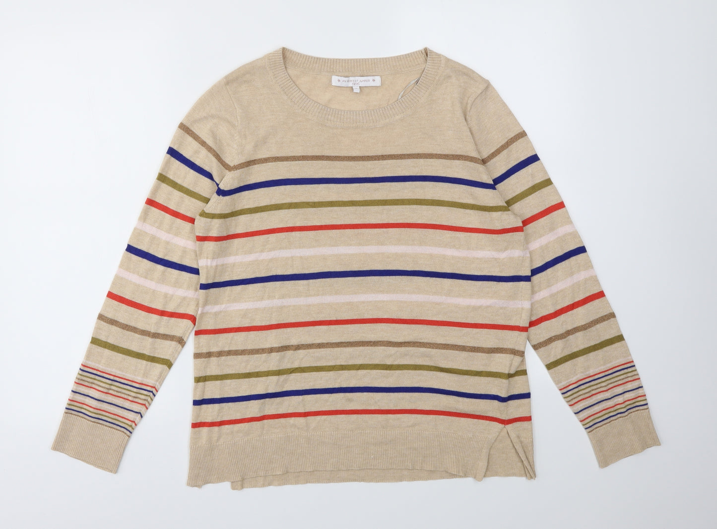 NEXT Womens Multicoloured Striped  Pullover Jumper Size 18