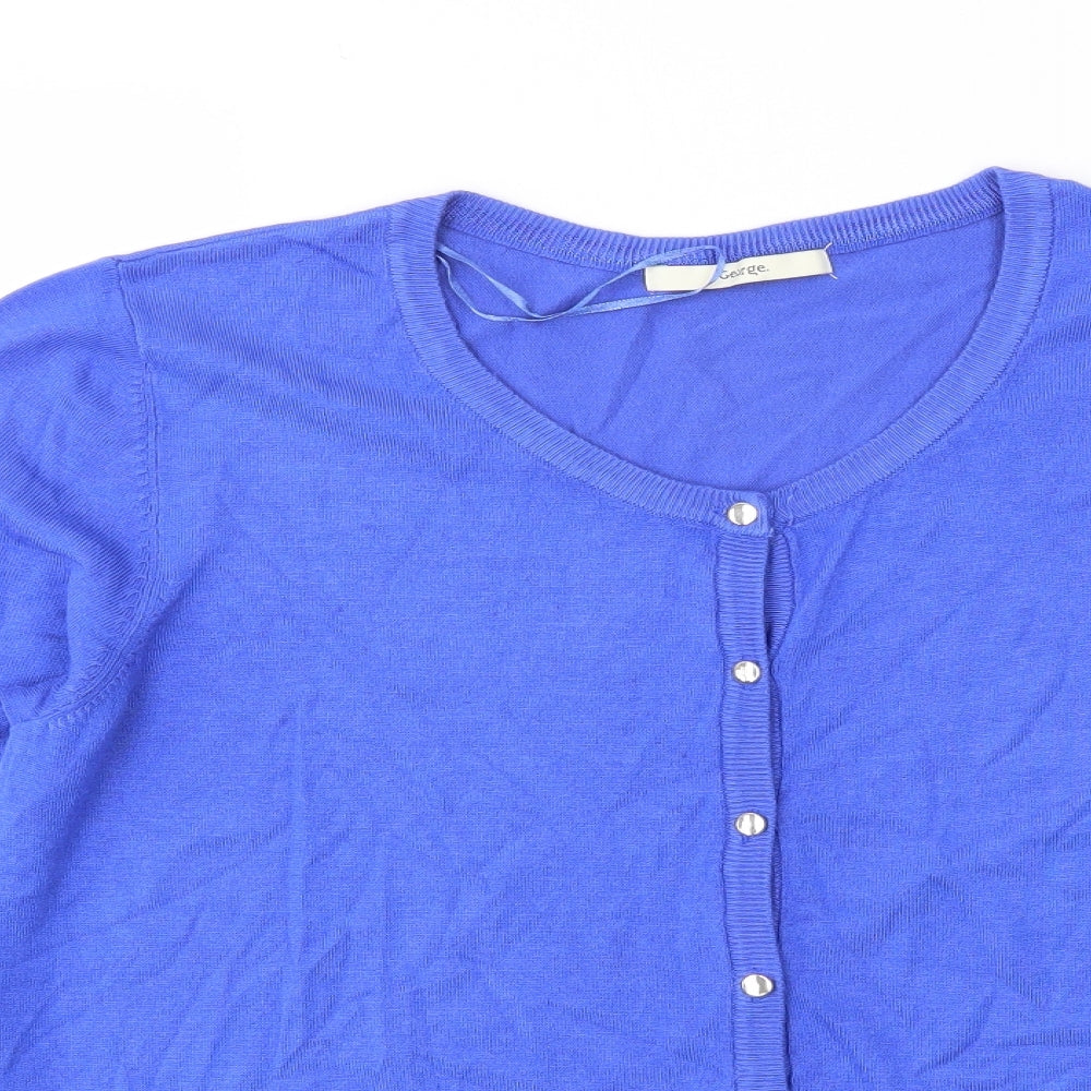 George Womens Blue   Cardigan Jumper Size 16