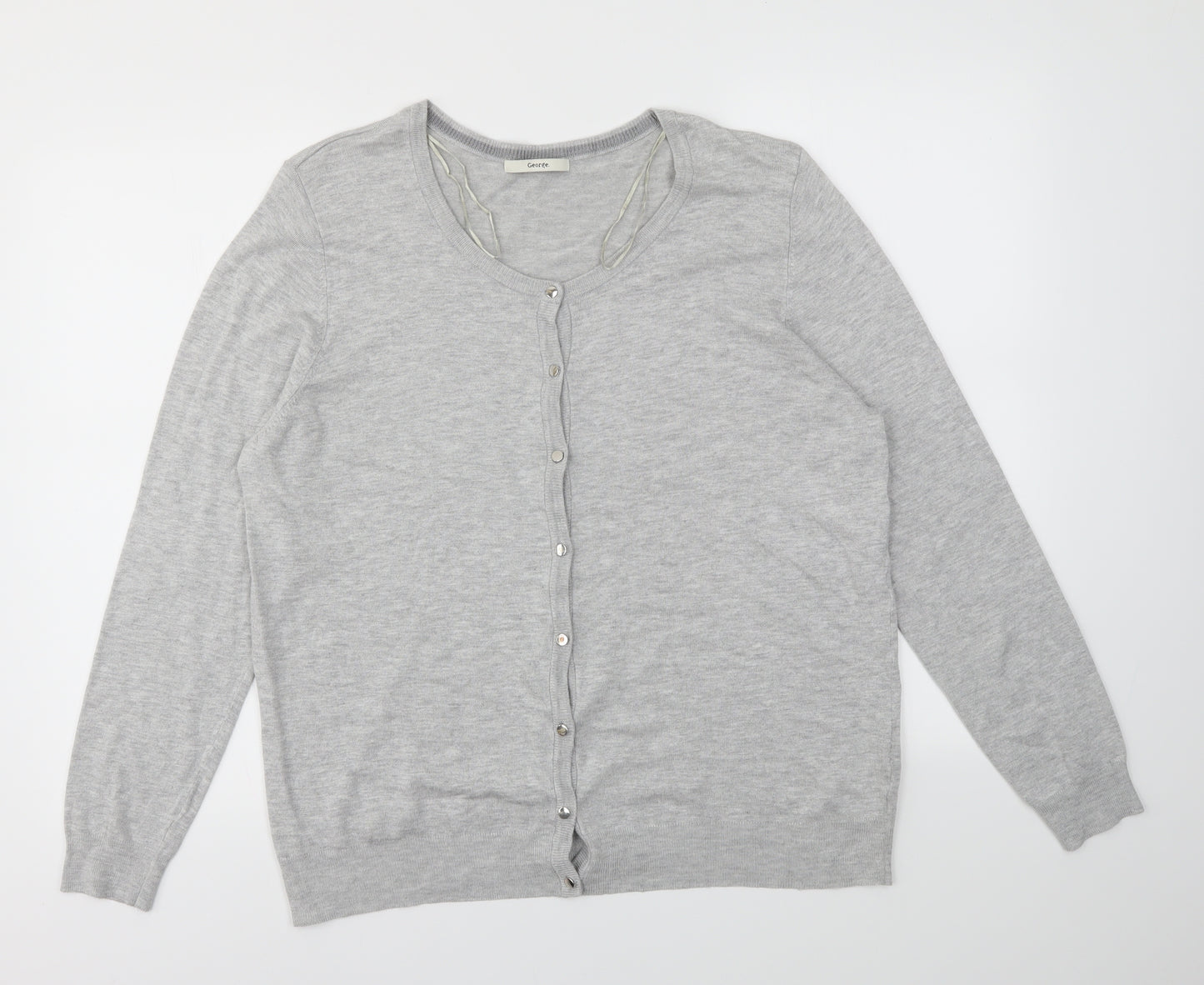 George Womens Grey   Cardigan Jumper Size 20