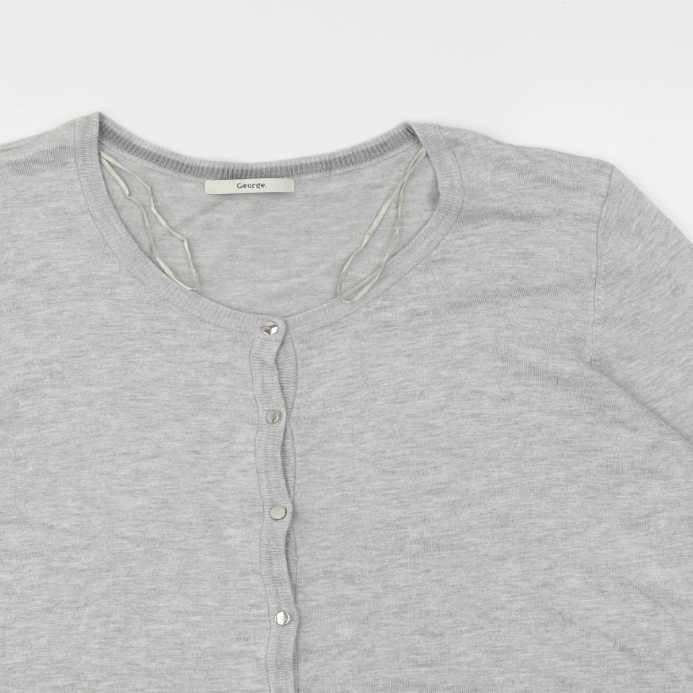 George Womens Grey   Cardigan Jumper Size 20