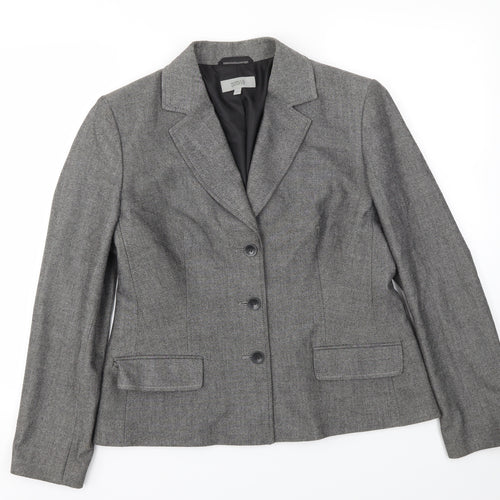 M&S Womens Grey   Jacket Blazer Size 14