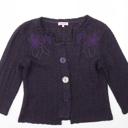 PER UNA  Womens Purple   Cardigan Jumper Size M