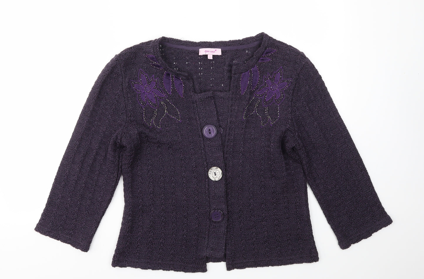PER UNA  Womens Purple   Cardigan Jumper Size M