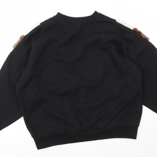 Primark Womens Black Animal Print  Pullover Jumper Size S