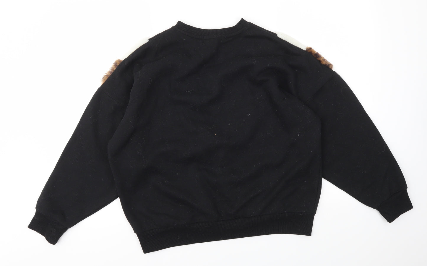 Primark Womens Black Animal Print  Pullover Jumper Size S