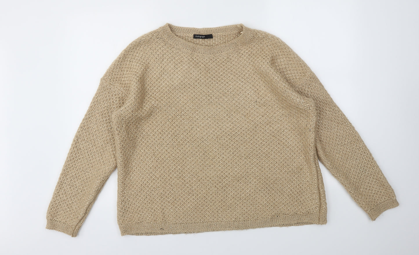 M&S Womens Gold   Pullover Jumper Size 16