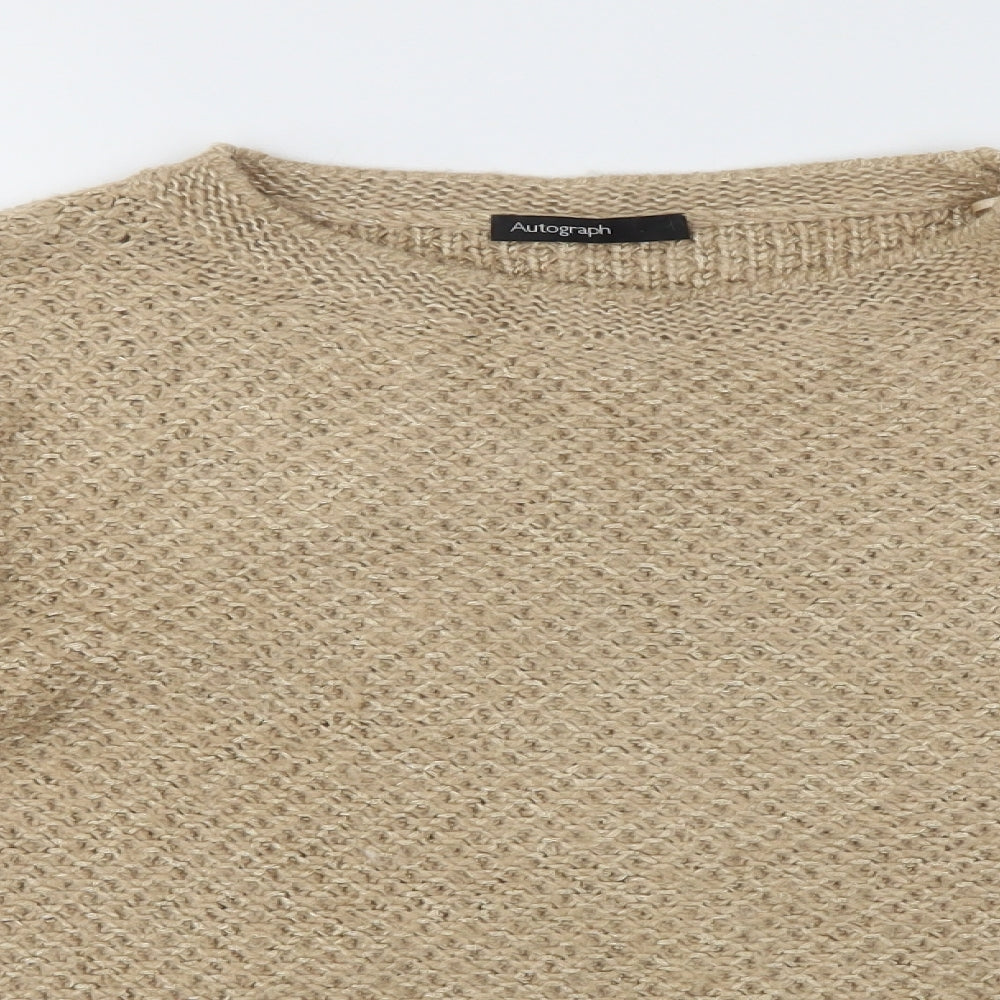 M&S Womens Gold   Pullover Jumper Size 16