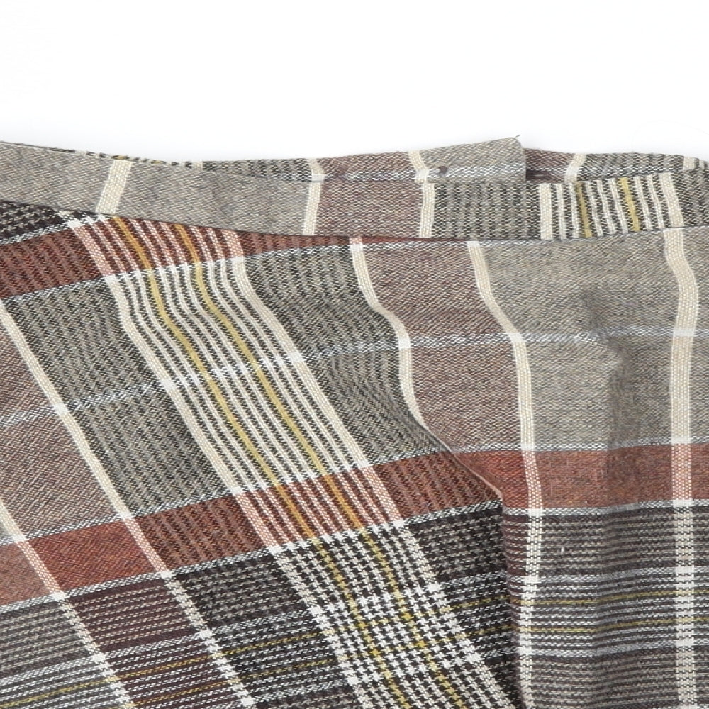 Preworn Womens Multicoloured Check  Flare Skirt Size 30 in