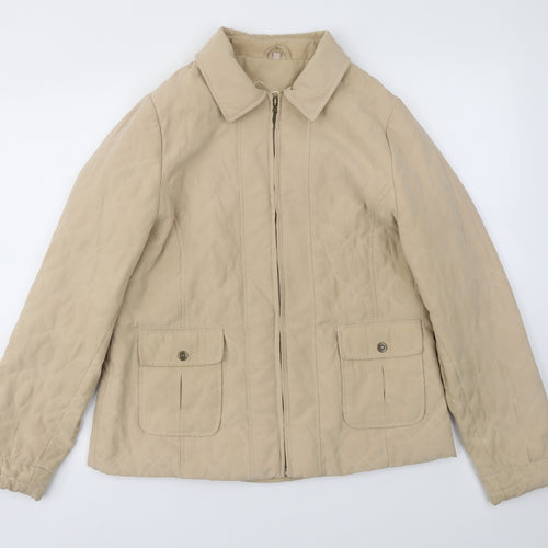 Soon Womens Beige   Jacket Coat Size 14