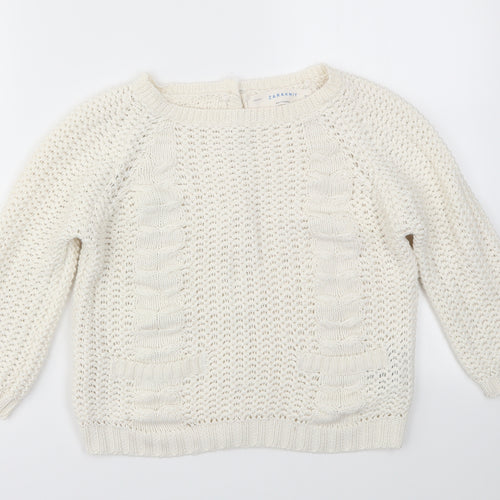 Zara Womens Ivory   Pullover Jumper Size S
