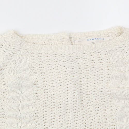 Zara Womens Ivory   Pullover Jumper Size S