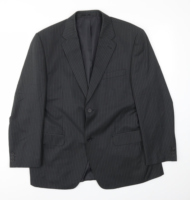 George Mens Green Striped  Jacket Blazer Size 42