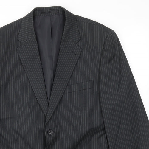 George Mens Green Striped  Jacket Blazer Size 42