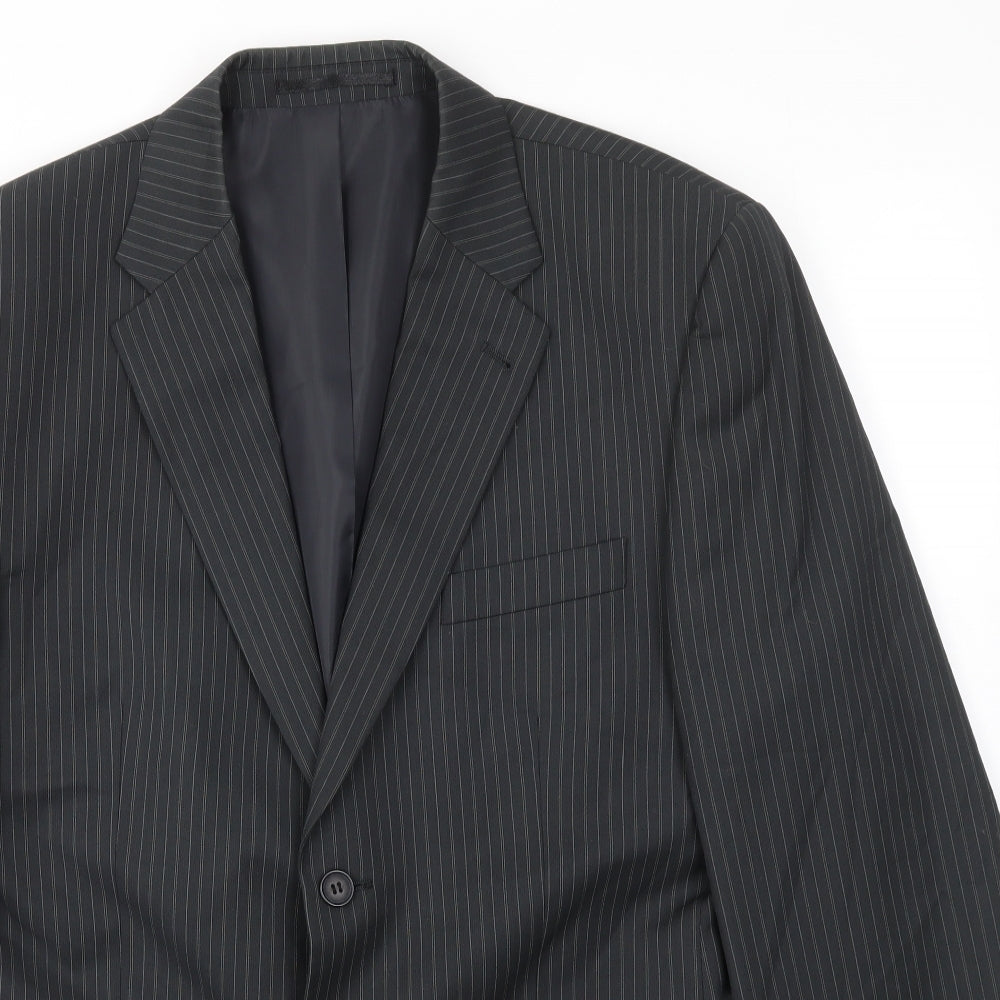 George Mens Green Striped  Jacket Blazer Size 42