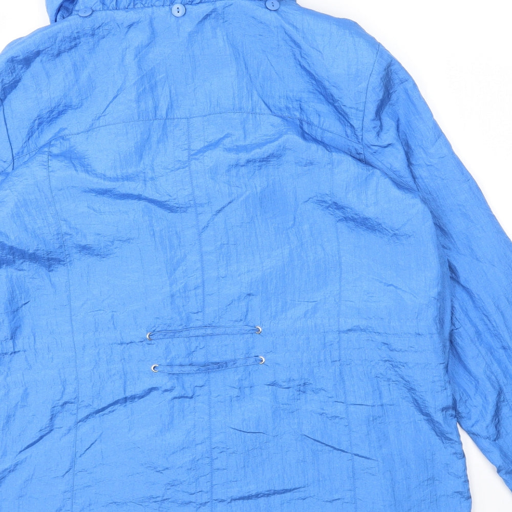BM Womens Blue Houndstooth  Jacket Coat Size 14