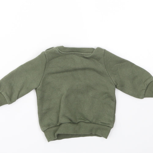 Primark Boys Green Houndstooth  Pullover Jumper Size 0-3 Months