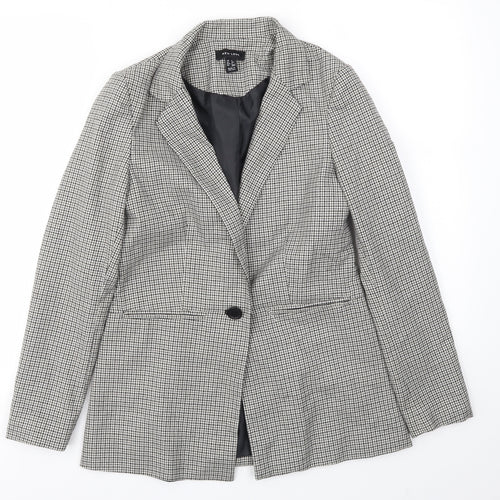 New Look Womens Multicoloured Geometric  Jacket Blazer Size 6