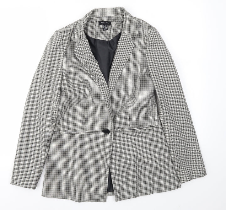 New Look Womens Multicoloured Geometric  Jacket Blazer Size 6