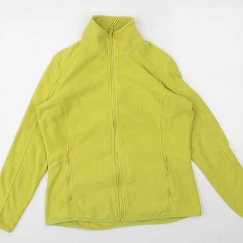 GOOD MOVE Womens Yellow   Full Zip Jumper Size 12