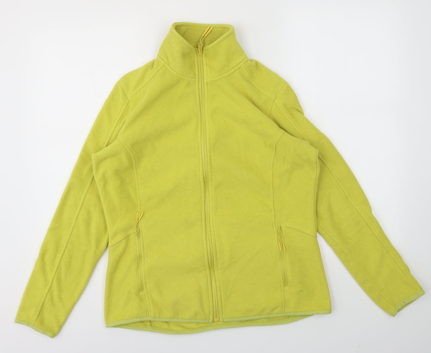 GOOD MOVE Womens Yellow   Full Zip Jumper Size 12