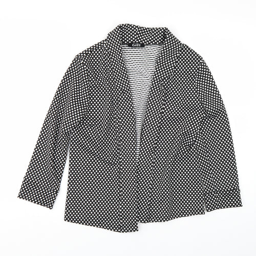 George Womens Black Polka Dot  Jacket Blazer Size 10