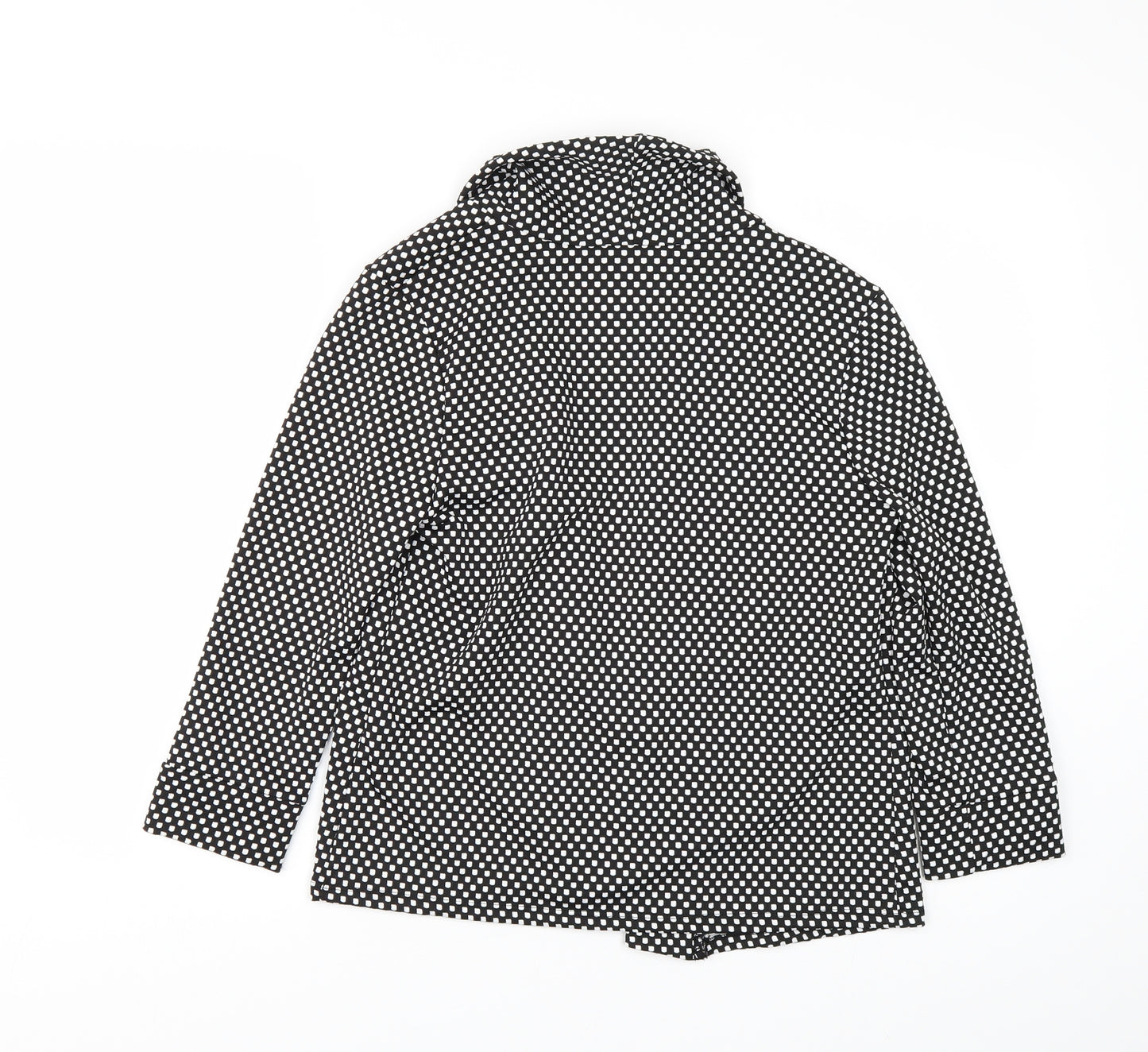 George Womens Black Polka Dot  Jacket Blazer Size 10