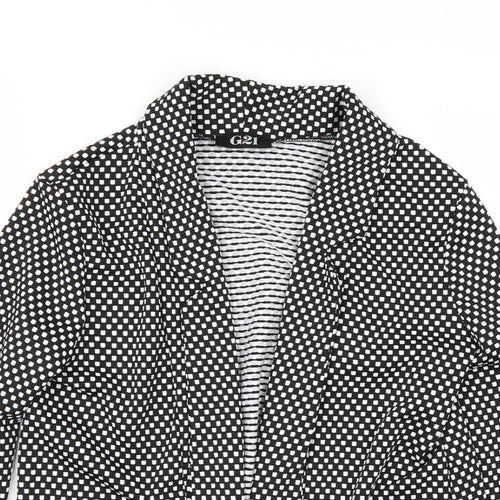 George Womens Black Polka Dot  Jacket Blazer Size 10