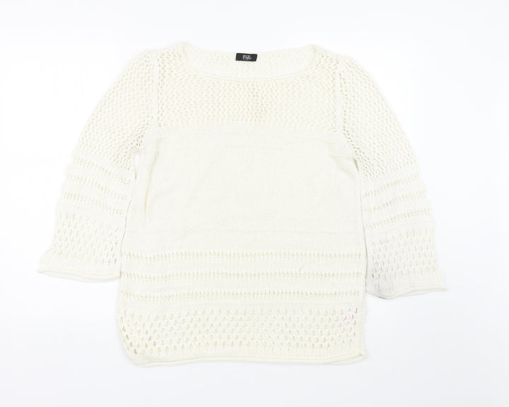 F&F Womens Beige Pullover Jumper Size 12
