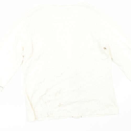 Natural Womens Beige   Cardigan Jumper Size 2XL
