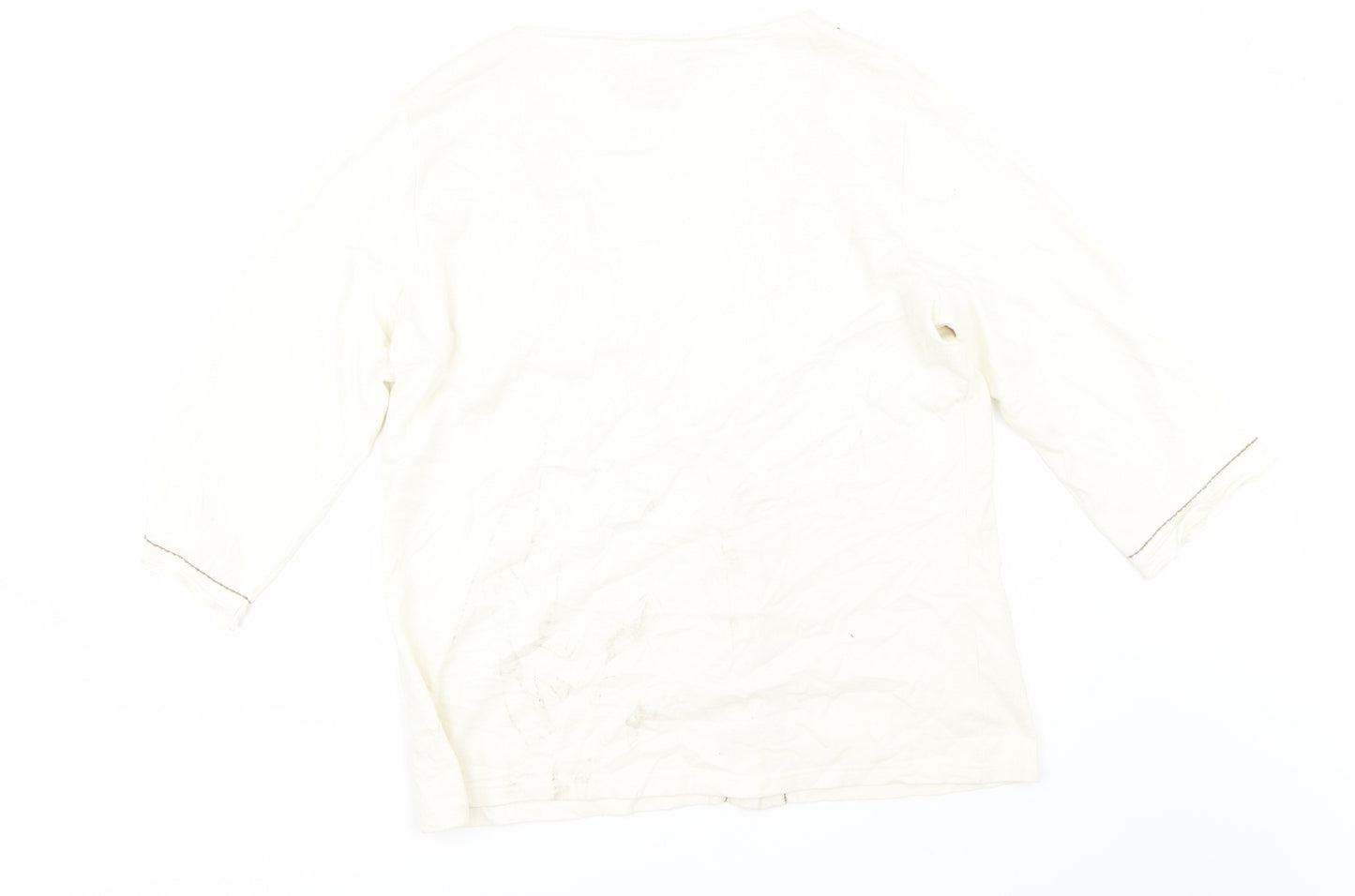 Natural Womens Beige   Cardigan Jumper Size 2XL