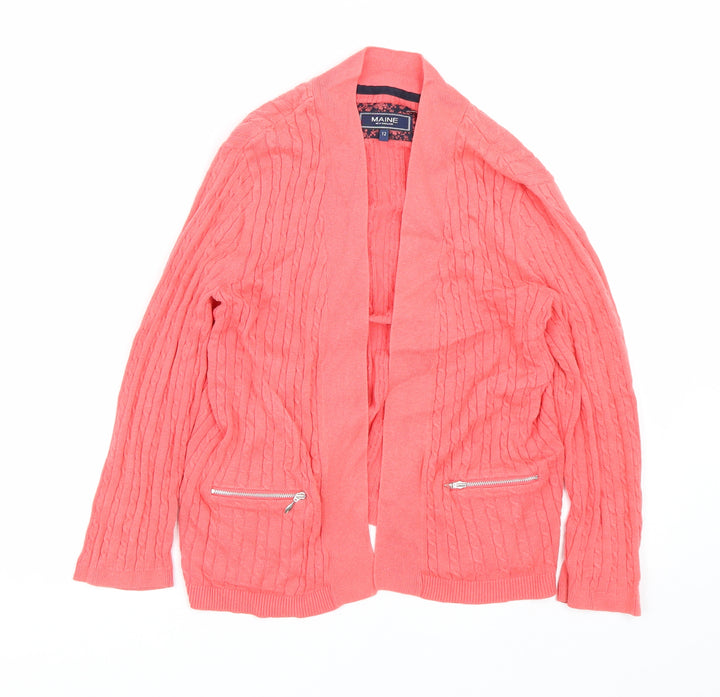 Maine Womens Pink   Cardigan Jumper Size 12