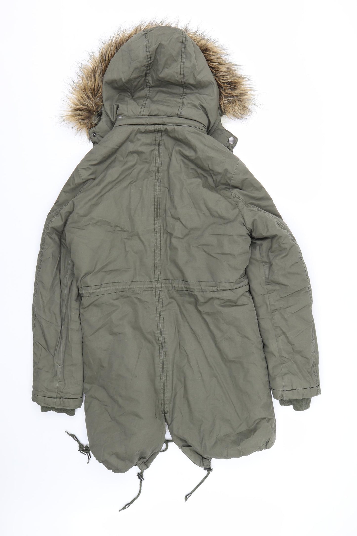 QED London Womens Green   Parka Coat Size 12