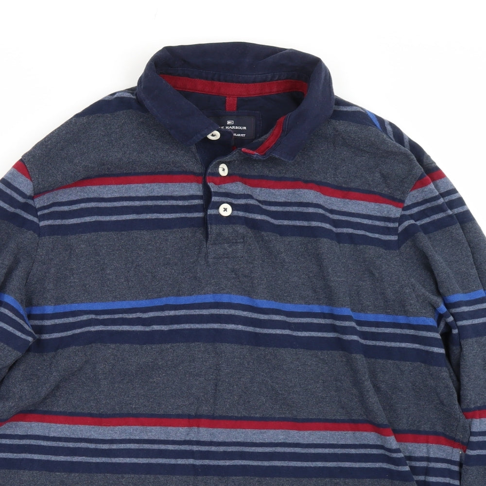 Blue Harbour Mens Blue Spotted   Polo Size L