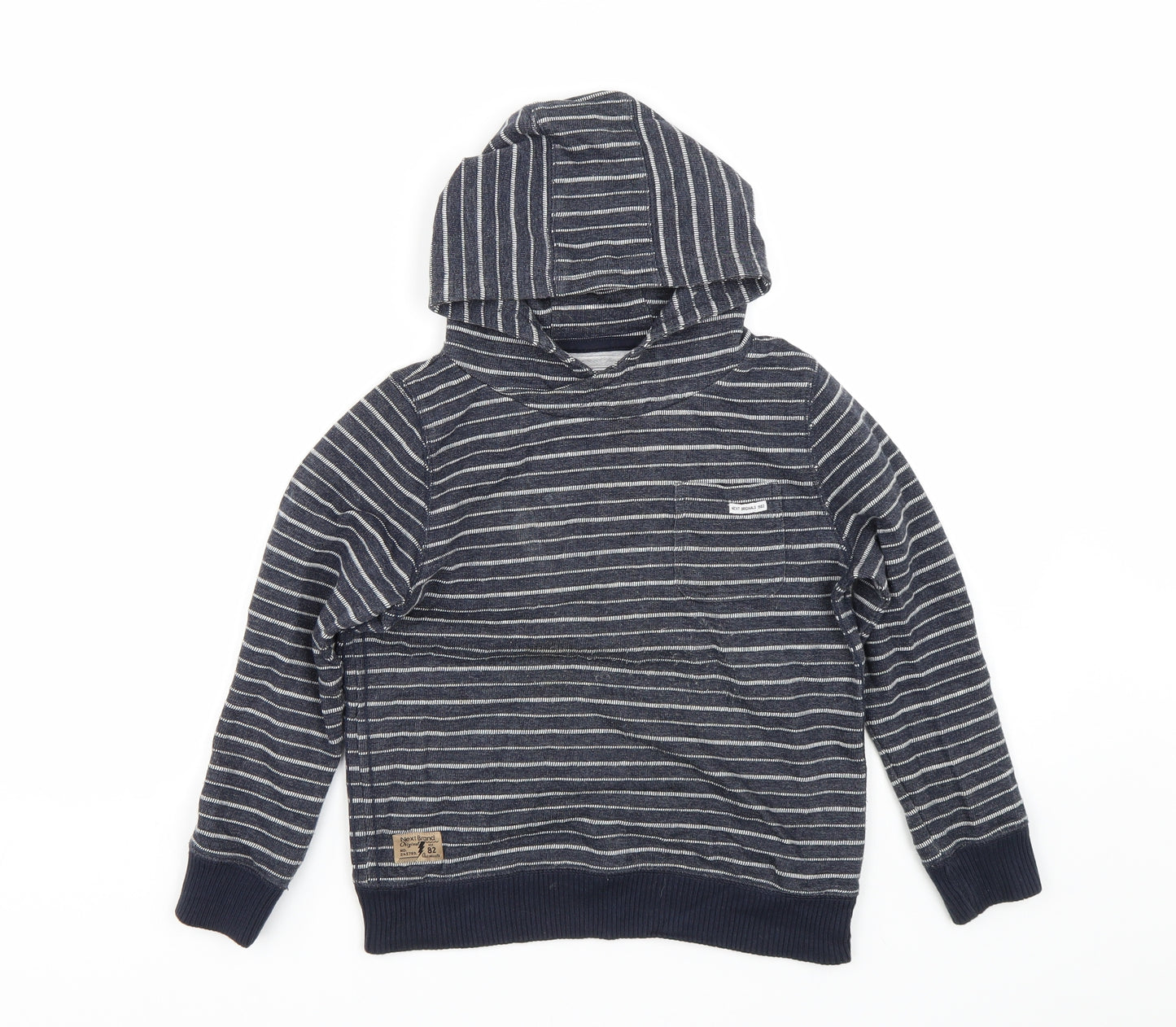 NEXT Boys Blue Spotted  Pullover Hoodie Size 8 Years
