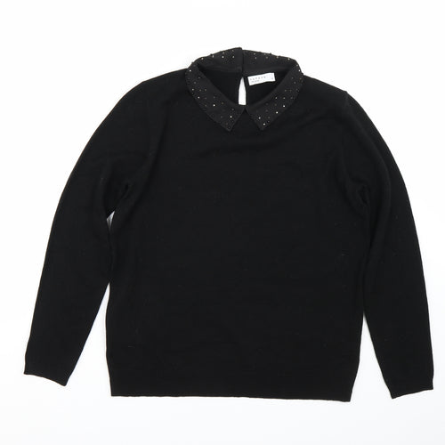 Papaya Womens Black   Pullover Jumper Size 14