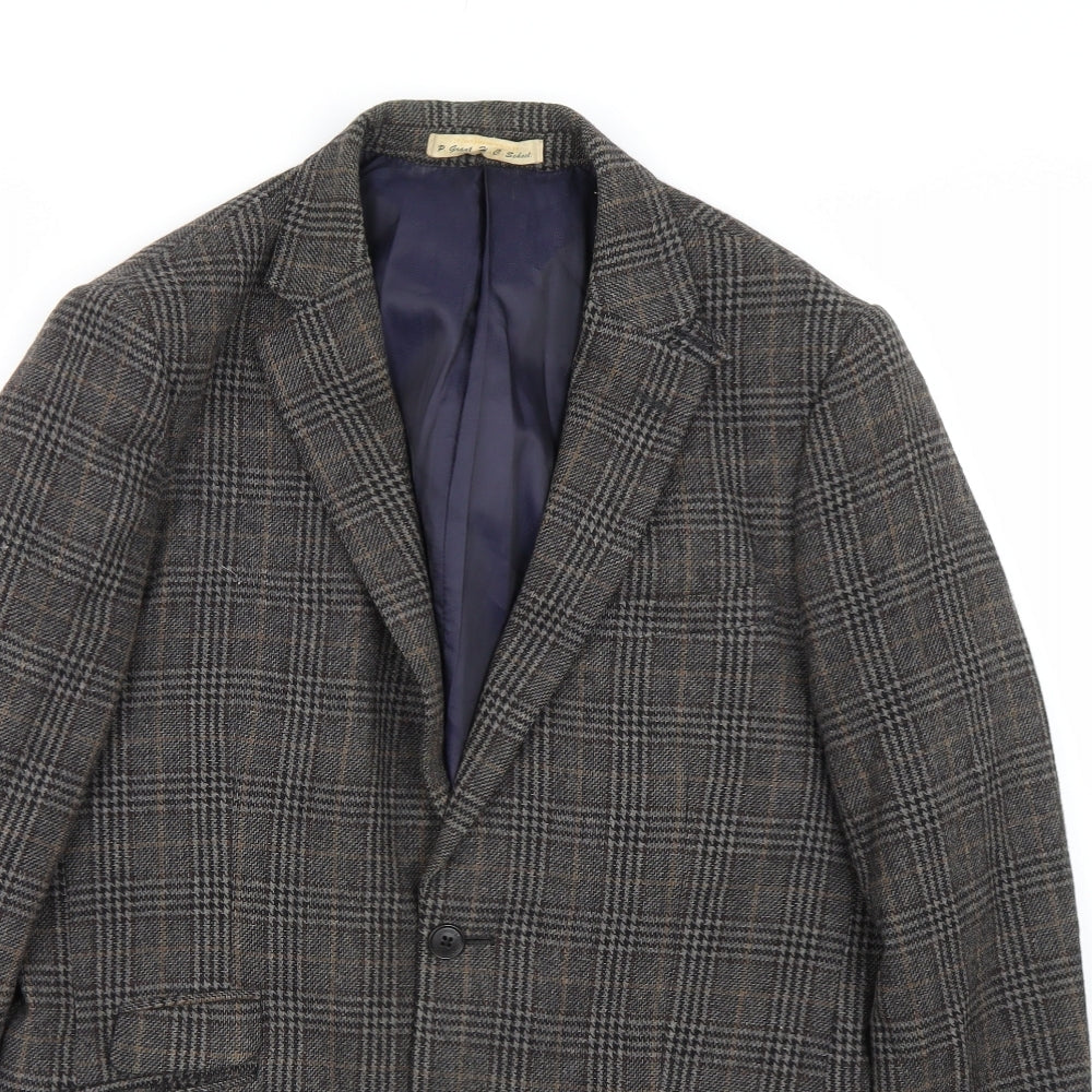 Debenhams Mens Brown Check  Jacket Suit Size 38