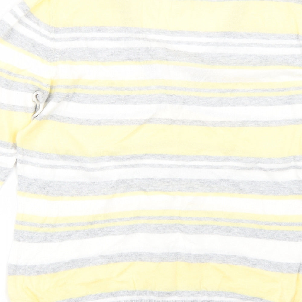 F&F Womens Grey Striped  Basic T-Shirt Size 14
