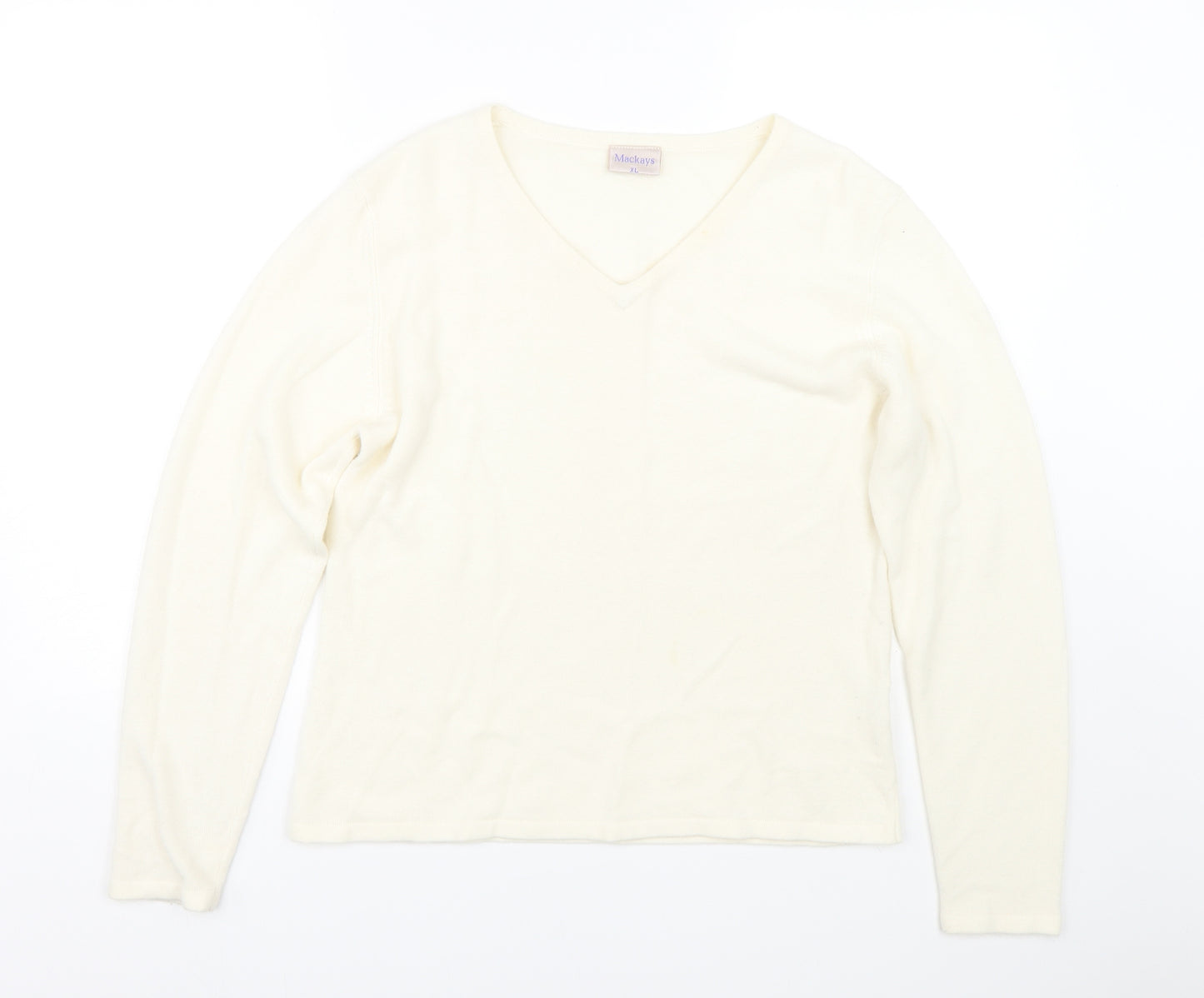 Mackays Womens White   Pullover Jumper Size XL