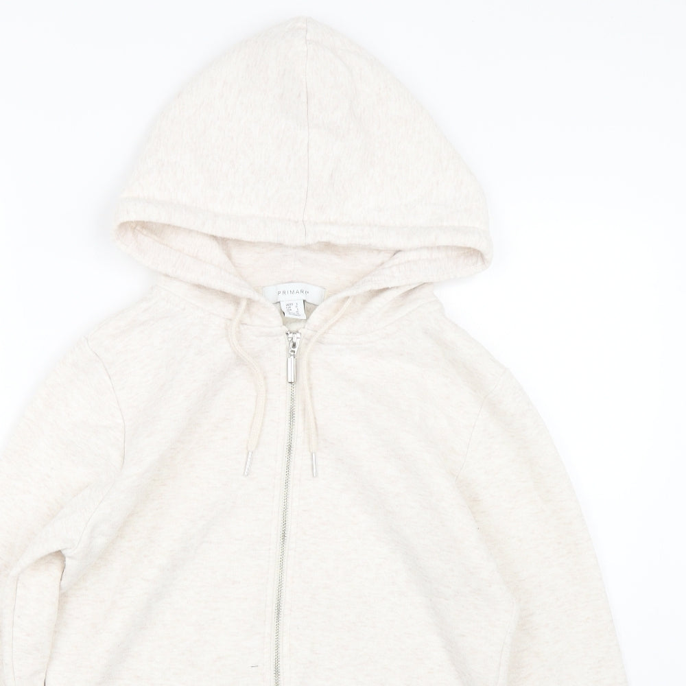 Primark Womens Beige   Full Zip Hoodie Size 8