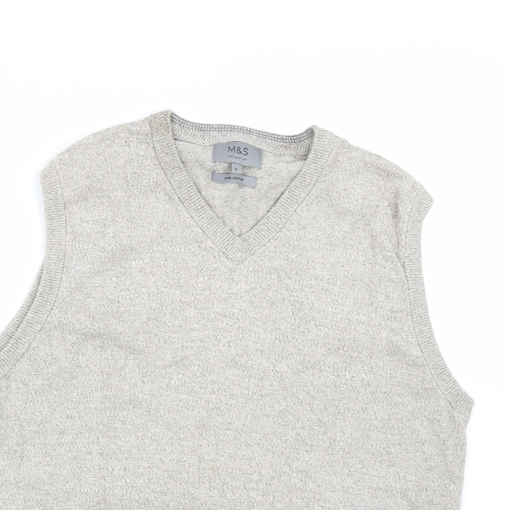 M&S Mens Brown   Vest Jumper Size S