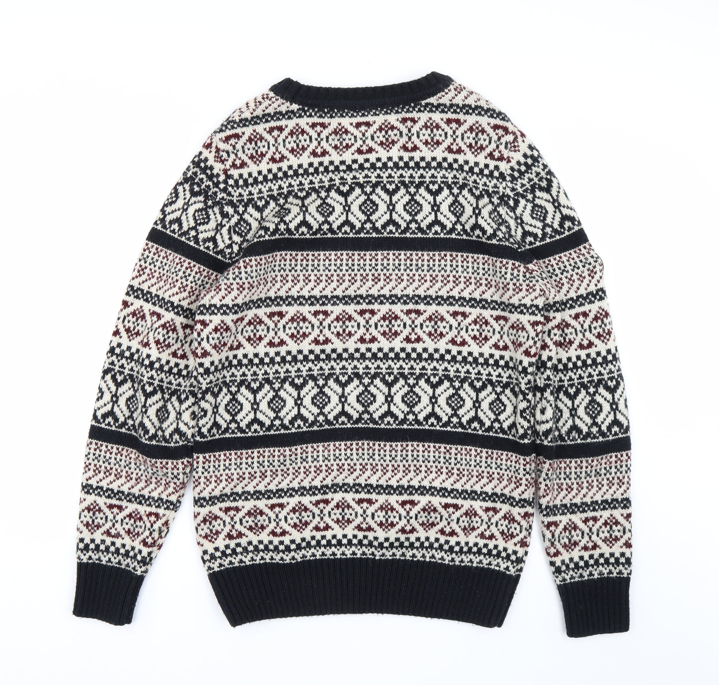 Superdry Mens Multicoloured Fair Isle  Pullover Jumper Size XL