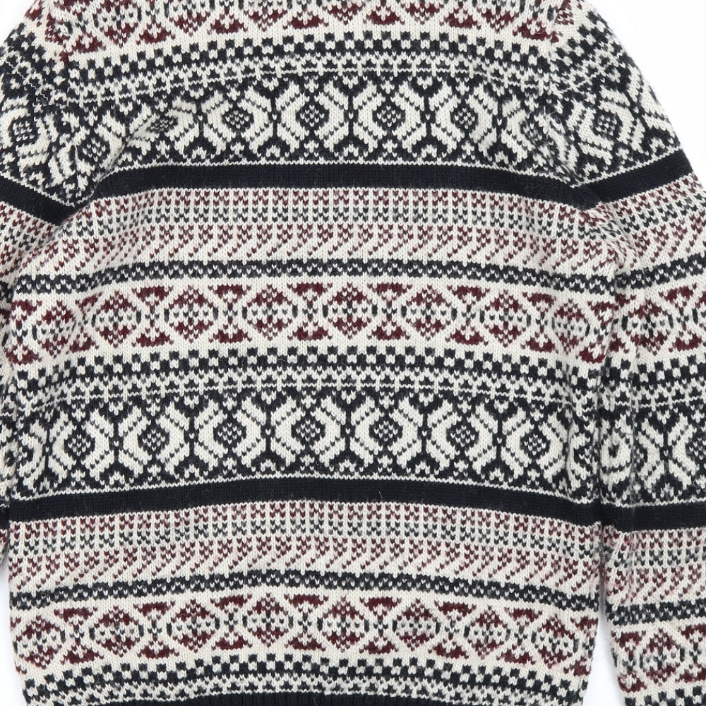Superdry Mens Multicoloured Fair Isle  Pullover Jumper Size XL