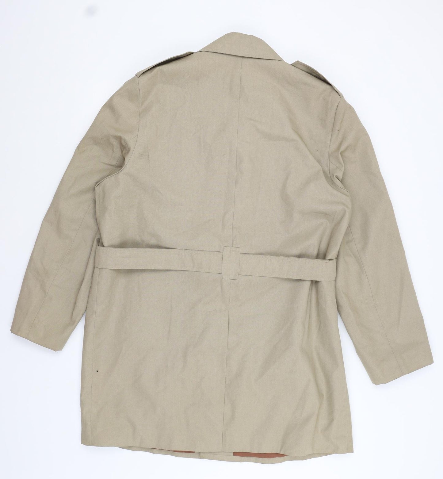 Preworn Mens Beige   Overcoat Coat Size L
