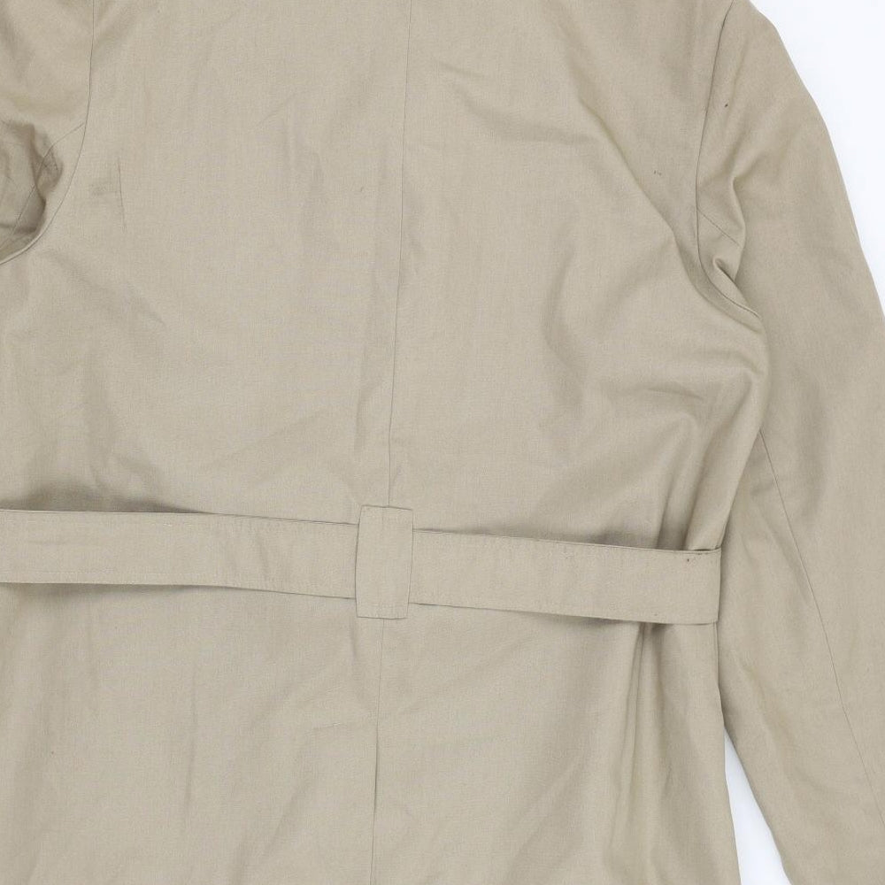 Preworn Mens Beige   Overcoat Coat Size L