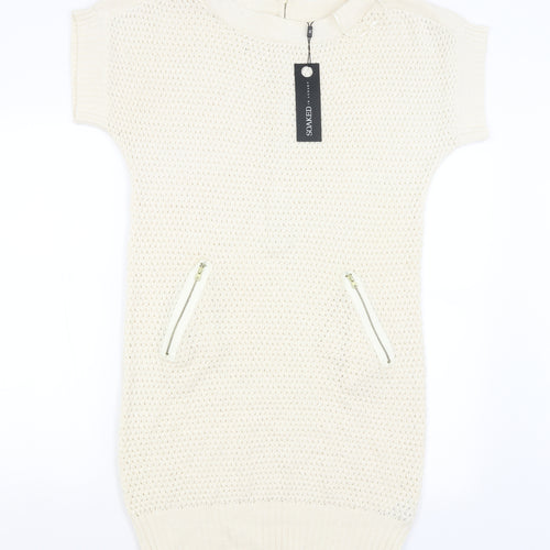 Soaked in Luxury Womens Ivory   Jumper Dress  Size S