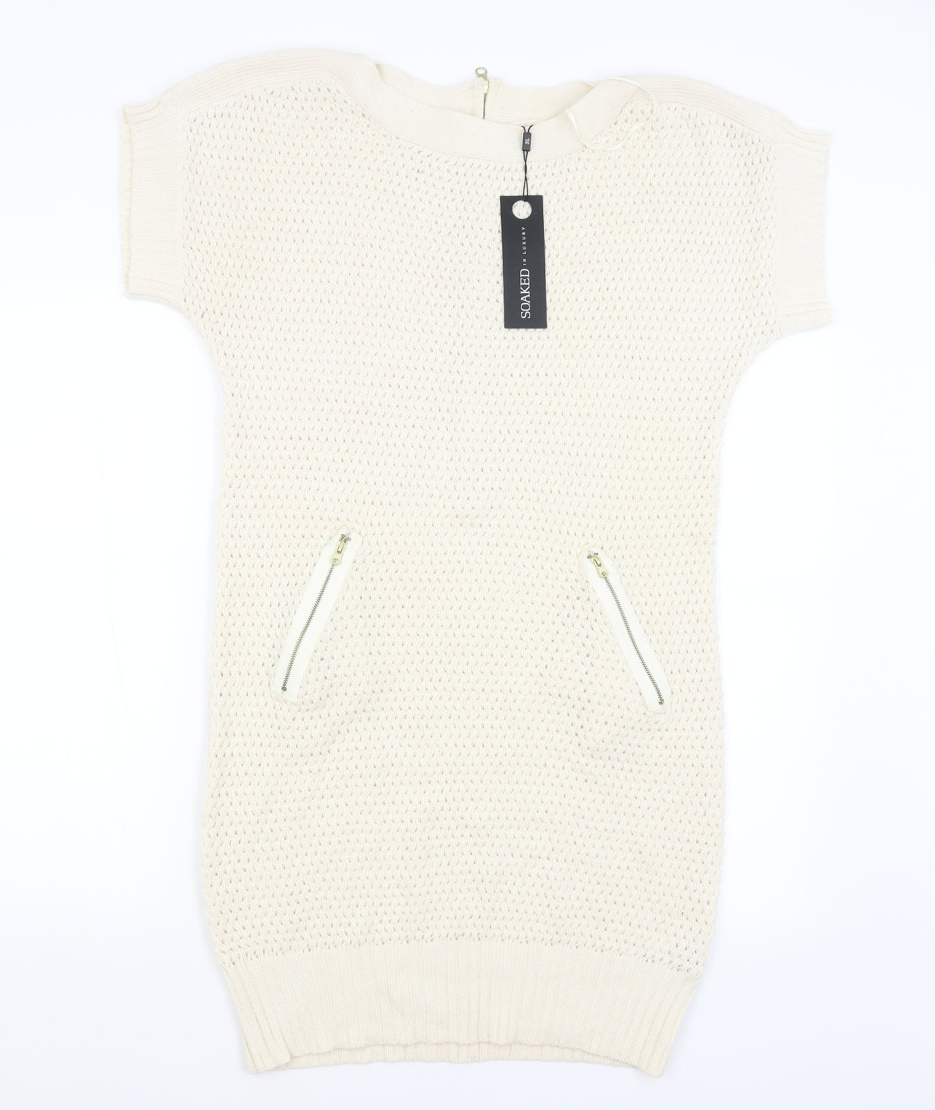 Soaked in Luxury Womens Ivory   Jumper Dress  Size S