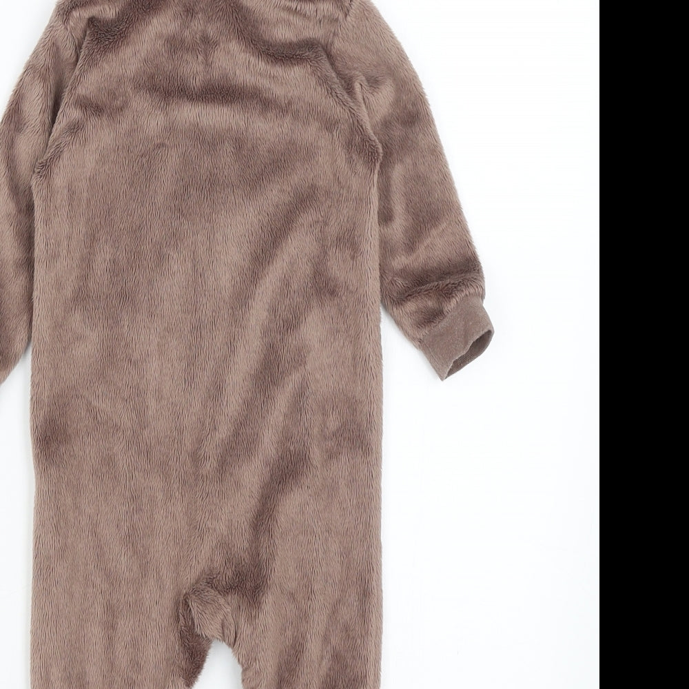 F&F Baby Brown Solid  Capri One Piece Size 6-9 Months  - Reindeer