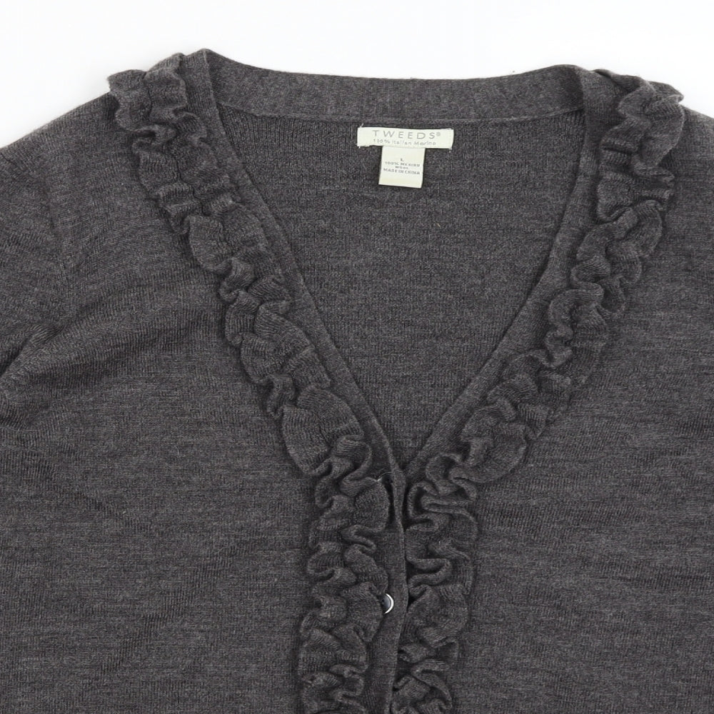 Tweeds Womens Grey   Cardigan Jumper Size L