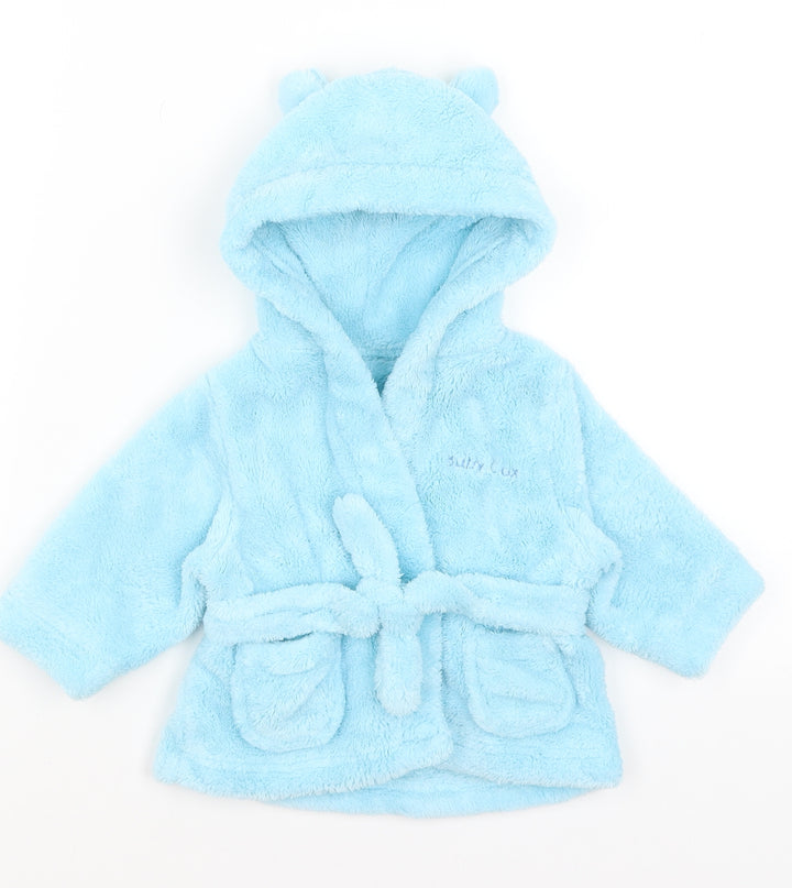 Preworn Baby Blue Solid  Kimono Gown Size 3-6 Months