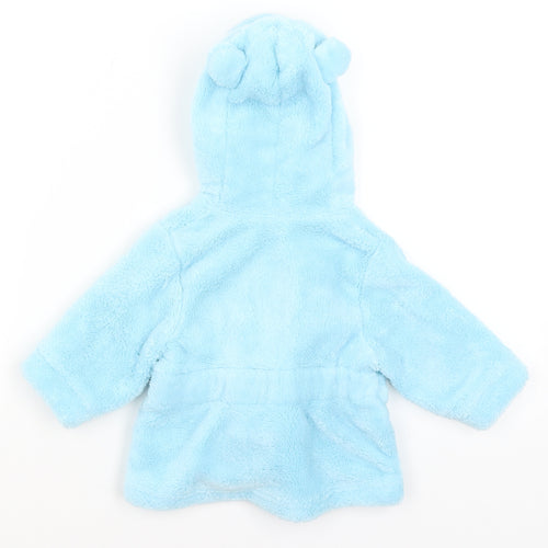 Preworn Baby Blue Solid  Kimono Gown Size 3-6 Months
